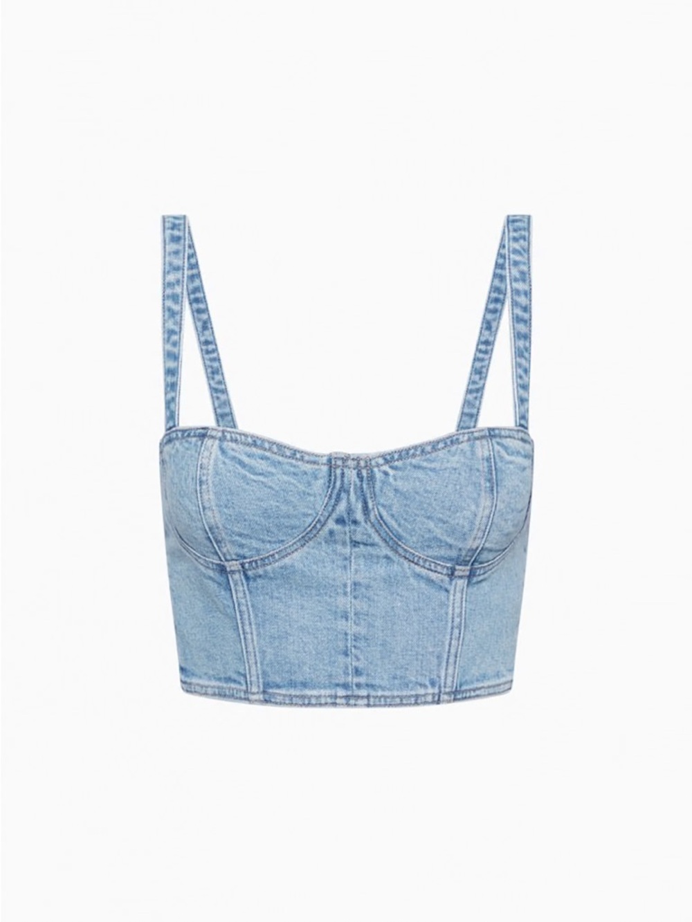 Aritzia Denim Forum Cecile Denim Bralette Top